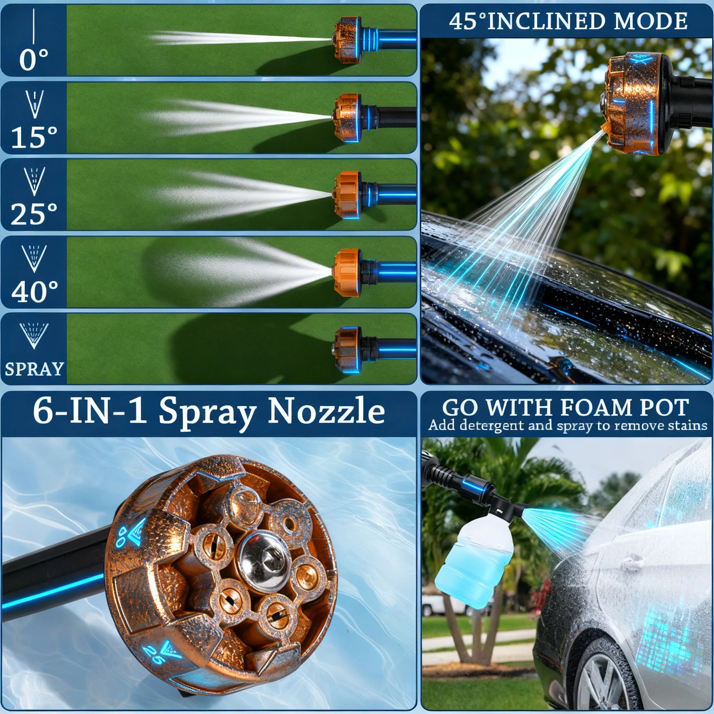 Power Blaster High Pressure Washer Cordless Electric