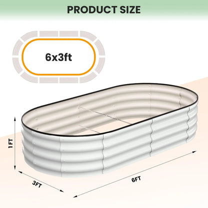2-Pack Galvanized Steel Raised Garden Bed