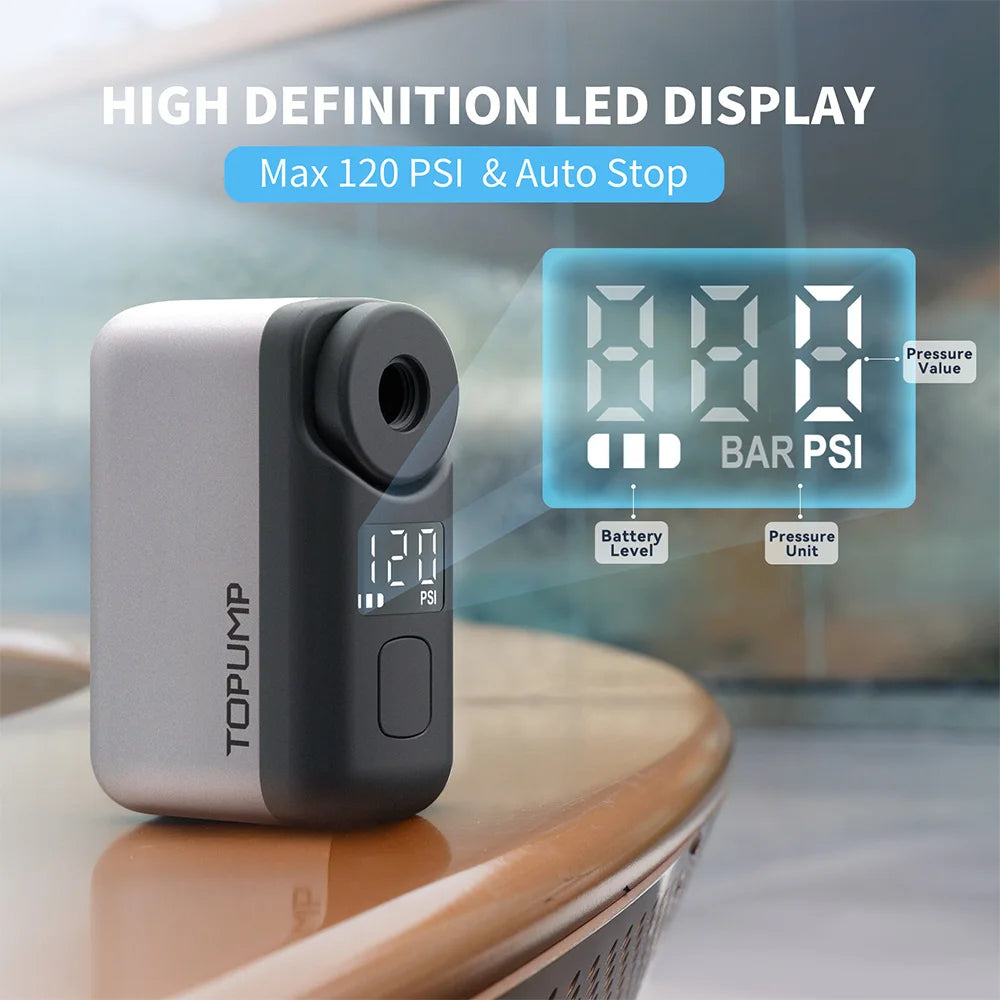 Electric Mini Portable Bike Cordless Tire Inflator