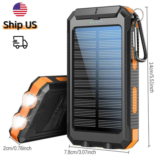 Solar Power Bank Fast Charge Flashlight