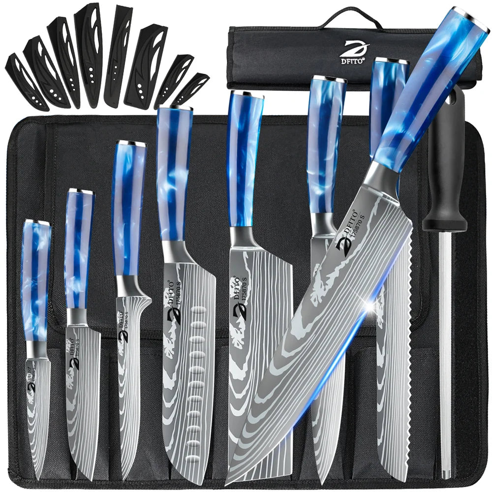 Kitchen Knife Set Damascus Stainless Steel
