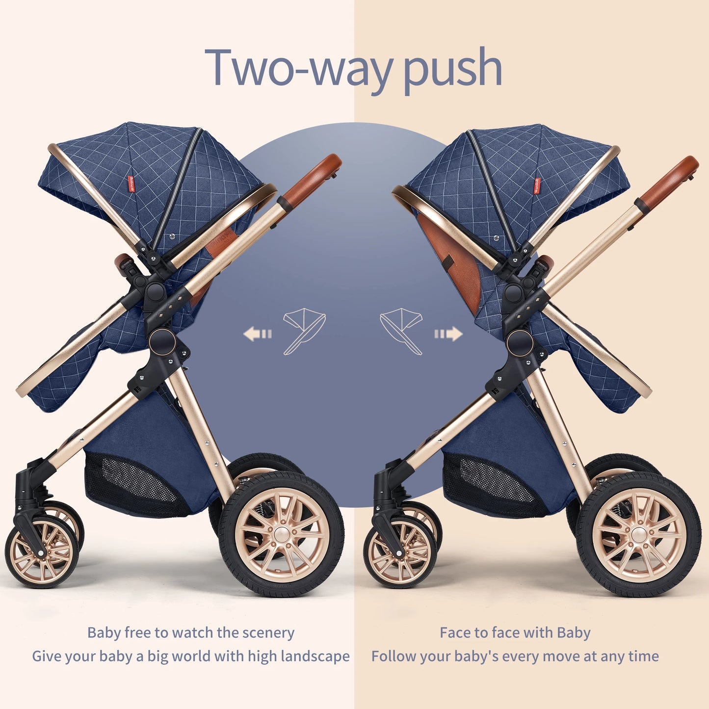 All-in-One Luxury Stroller Versatile 3-in-1