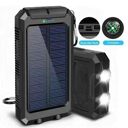 Solar Power Bank Fast Charge Flashlight