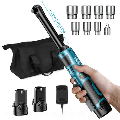 3/8"Cordless Electric Wrench Rechargeable Angle Wrench