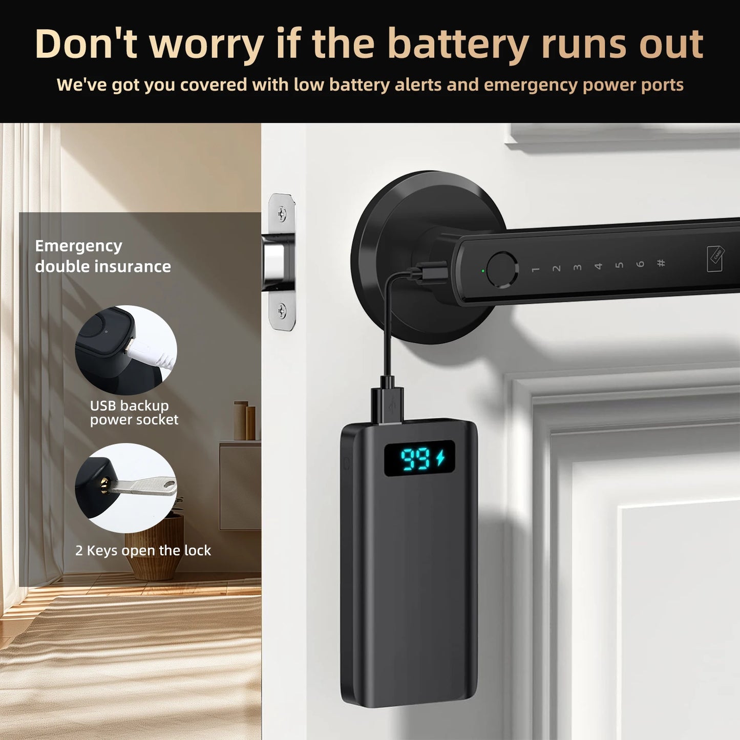 Smart Fingerprint App Control Electronic Door-lock