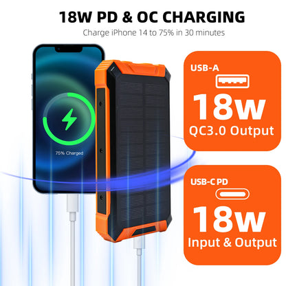 Portable Solar Power Bank Wireless Charging