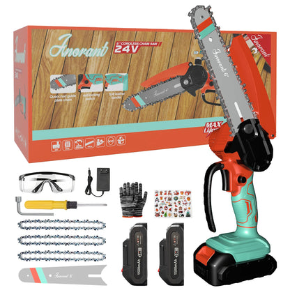 Mini Chainsaw Cordless Electric with 2 Batteries