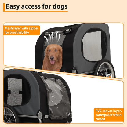 Folding Pet Cart Bicycle Carrier Bike Trailer