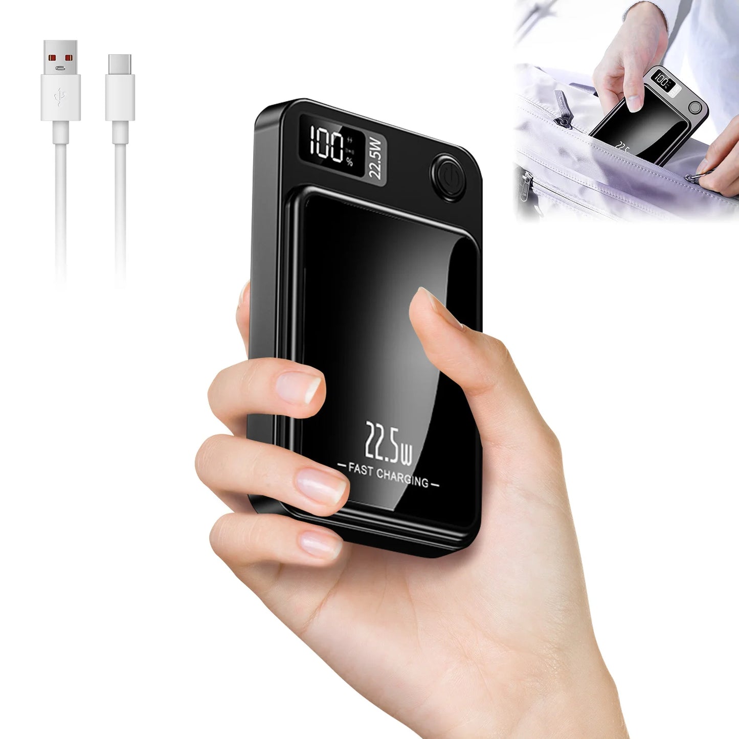 Magnetic 10000mAh Portable Fast Charger