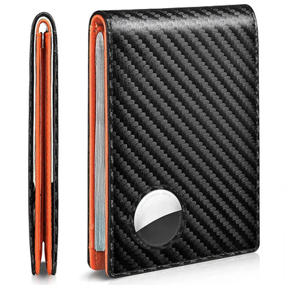Wallets Carbon Fiber Leather Men Card Holder