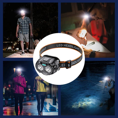 Powerful LED Headlamp Motion Sensor Flashlight