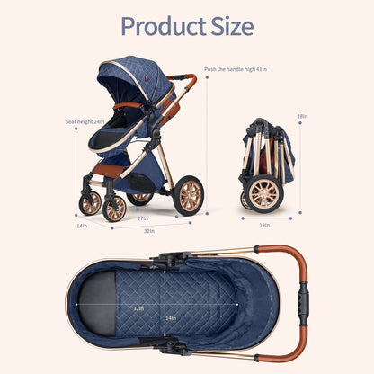 All-in-One Luxury Stroller Versatile 3-in-1