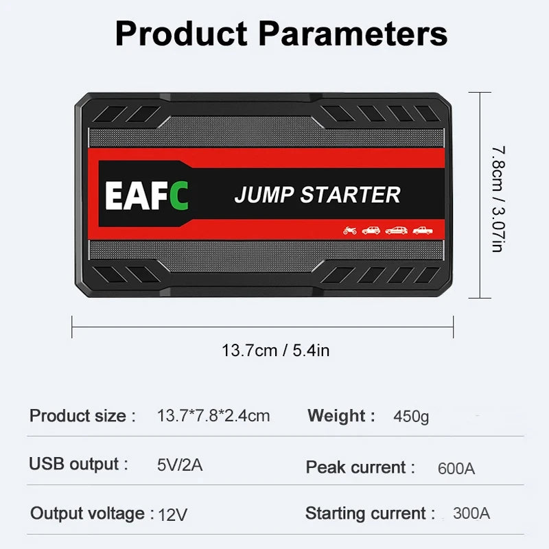 Car Jump Starter Power Bank Battery Booster