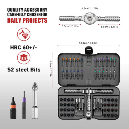 VMAN 66in1 Multifunction Ratchet Screwdriver Set