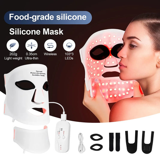 Silicone LED Face Mask  Infrared Therapy