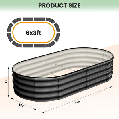 2-Pack Galvanized Steel Raised Garden Bed