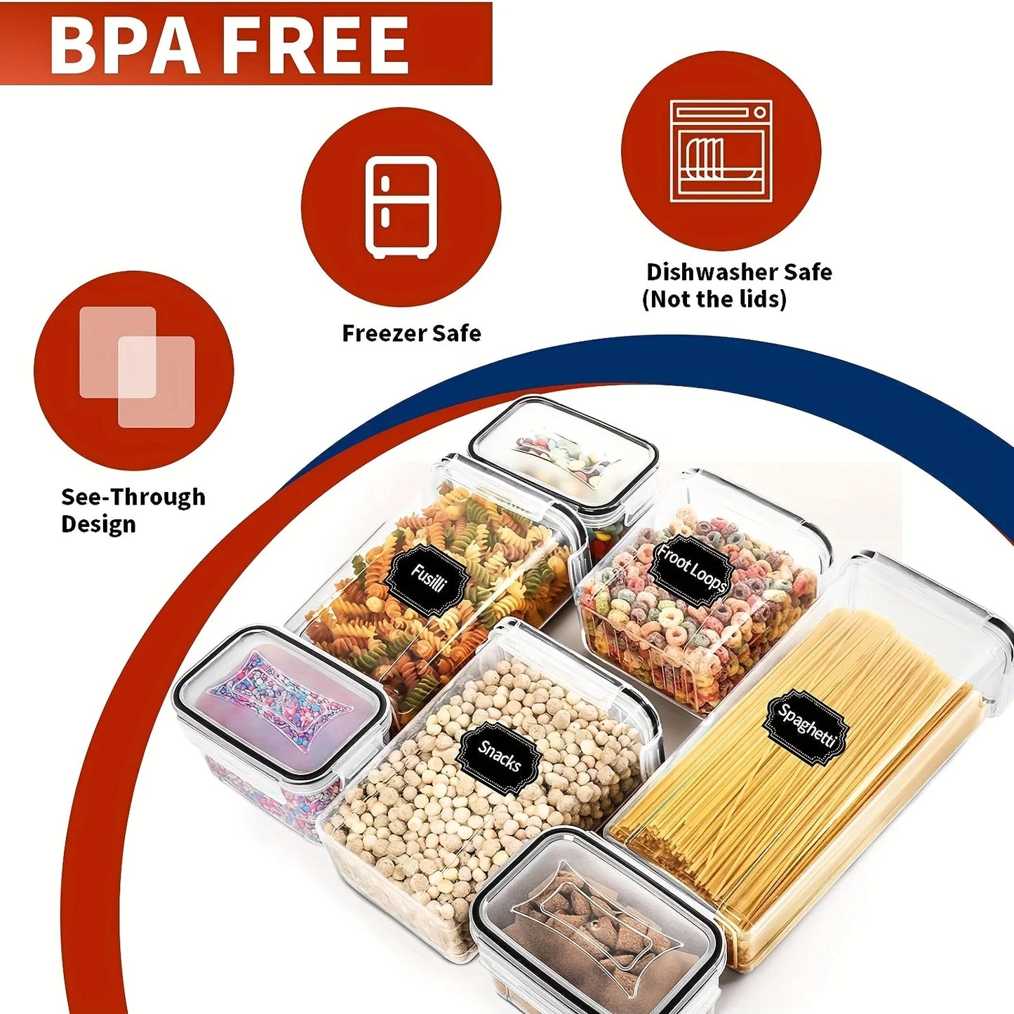 24 Piece Airtight Food Storage Containers BPA-Free