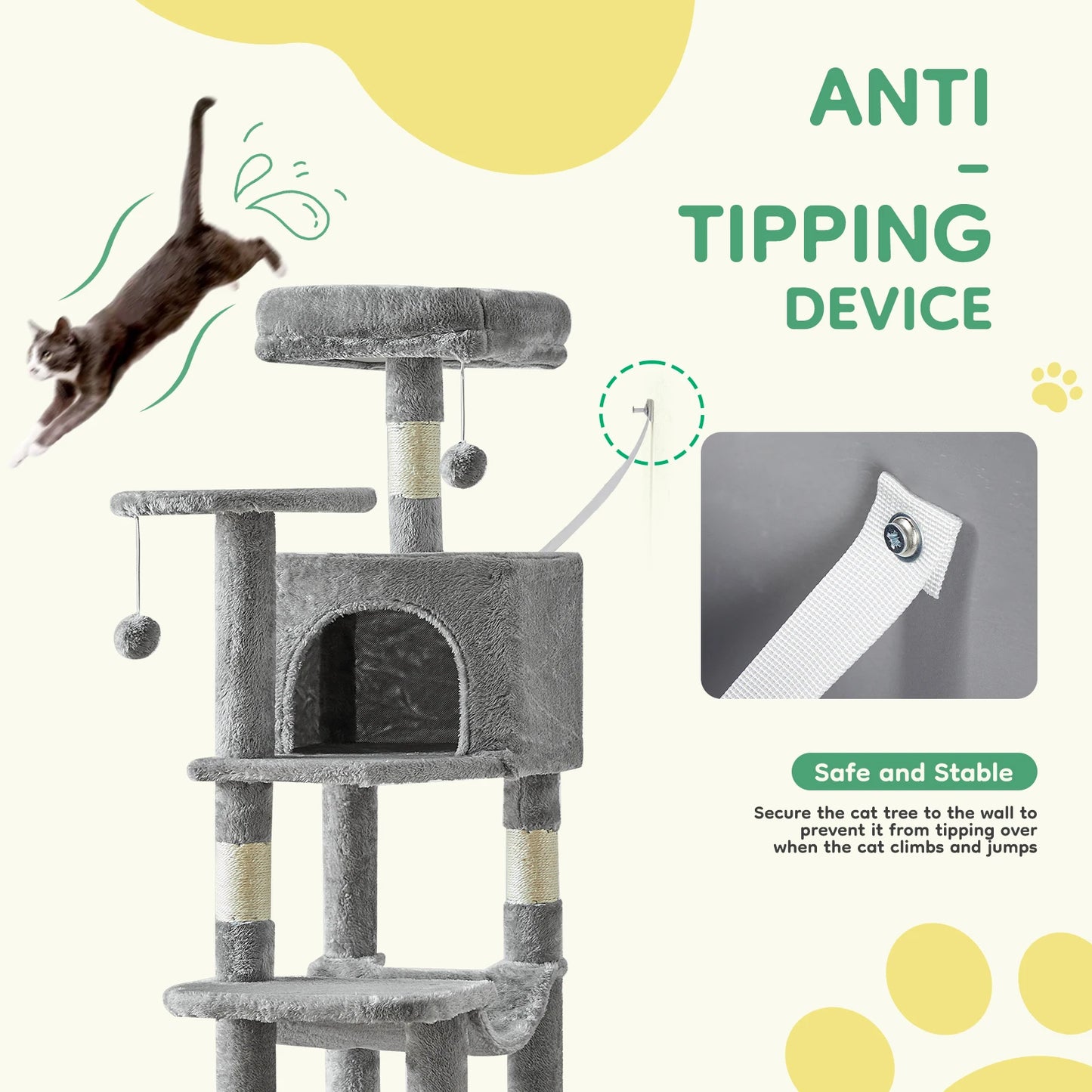 Cat Climbing Tower Indoor Play Sleep