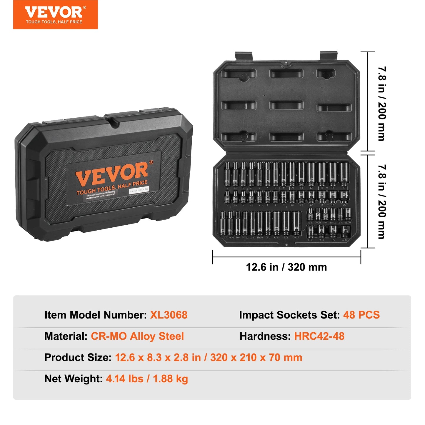 Impact Drive Deep & Shallow Socket Set