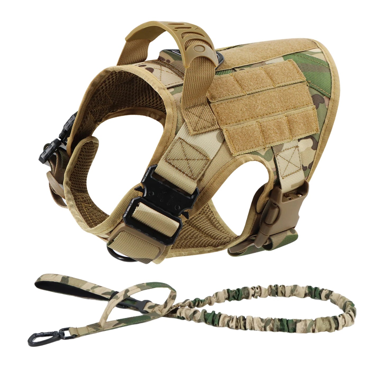 Tactical Dog Harness Leash Set  No Pull