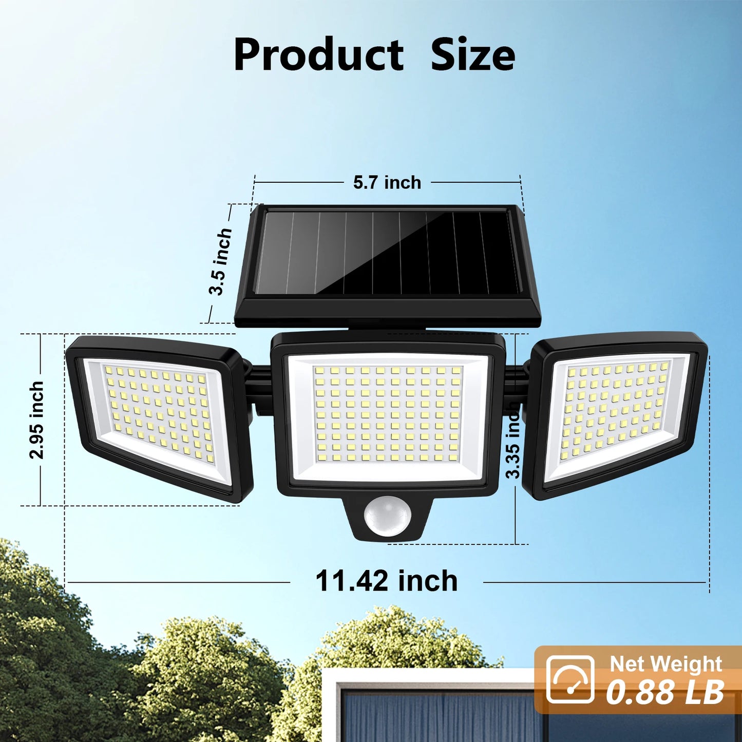 Solar Outdoor Motion Sensor Security Light
