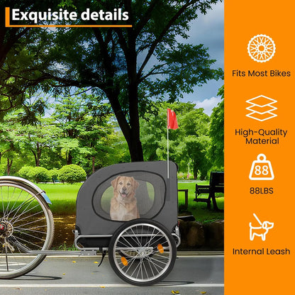 Folding Pet Cart Bicycle Carrier Bike Trailer