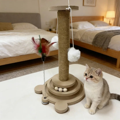 Durable Cat Scratching Post  Play Wand