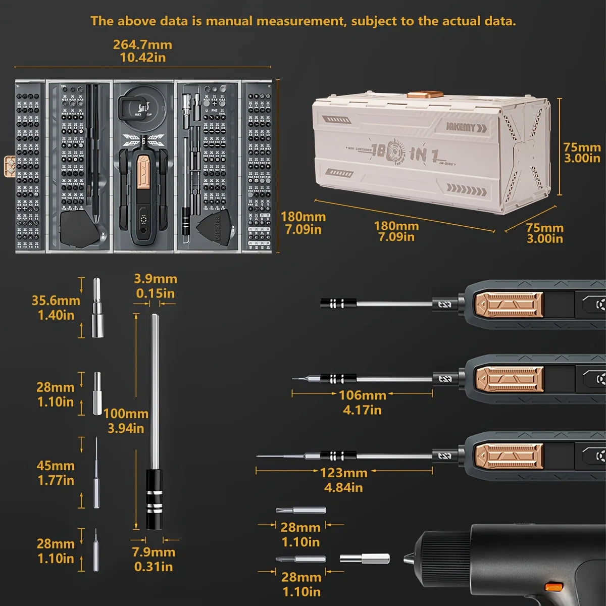 180 Multifunctional Screwdriver Set Magnetic