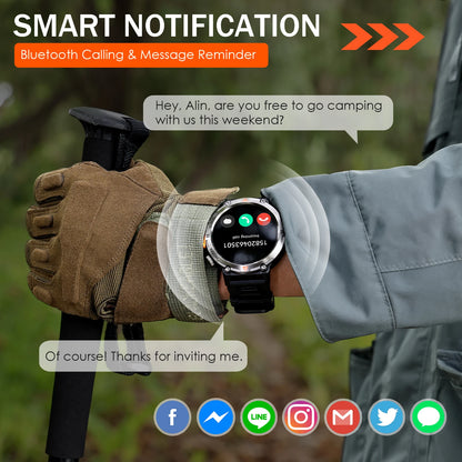 Bluetooth Smartwatch Touch Screen Health Monitor