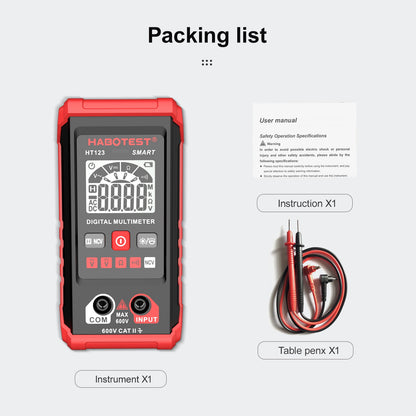 Digital Multimeter Multimeter Digital Display High Accuracy Backlit Auto Range Intelligent Electrician Mini Multimeter