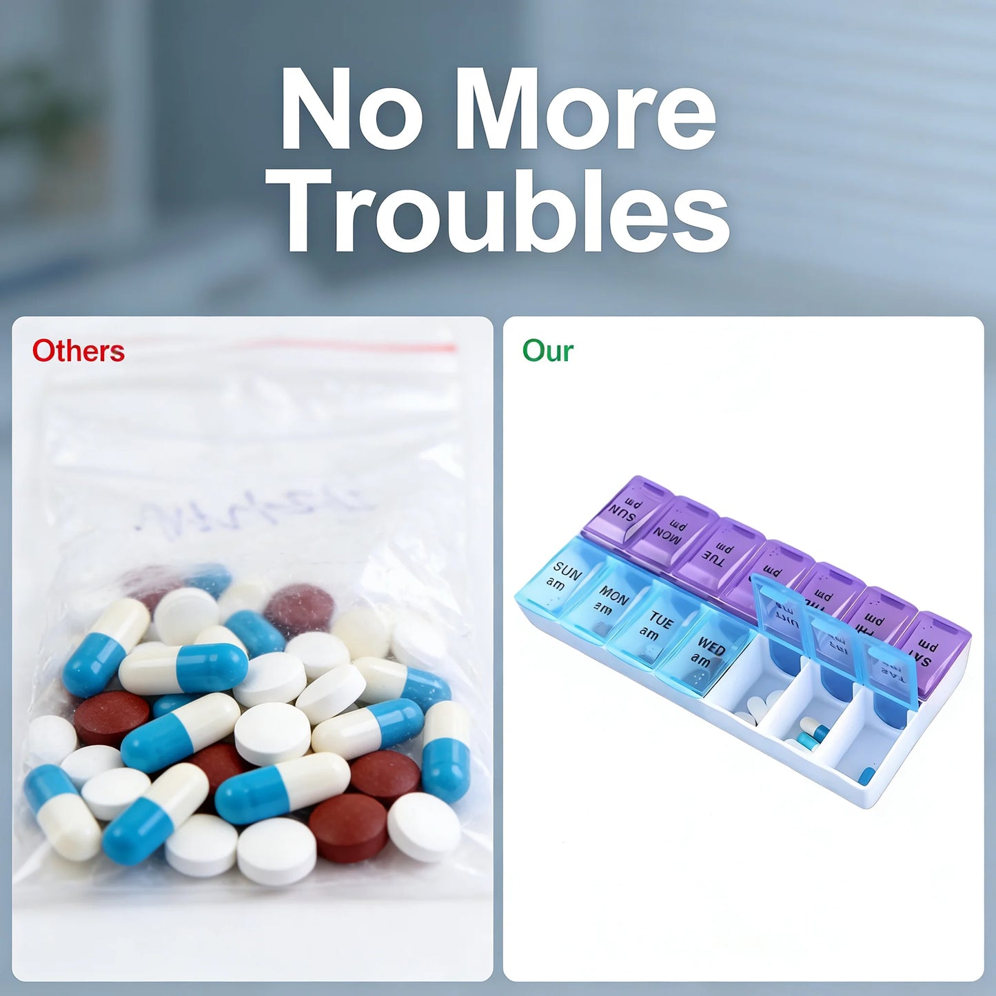 Daily Pill Reminder Box 7 Slots