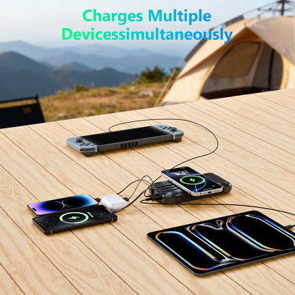 Portable Solar Power Bank Wireless Charging