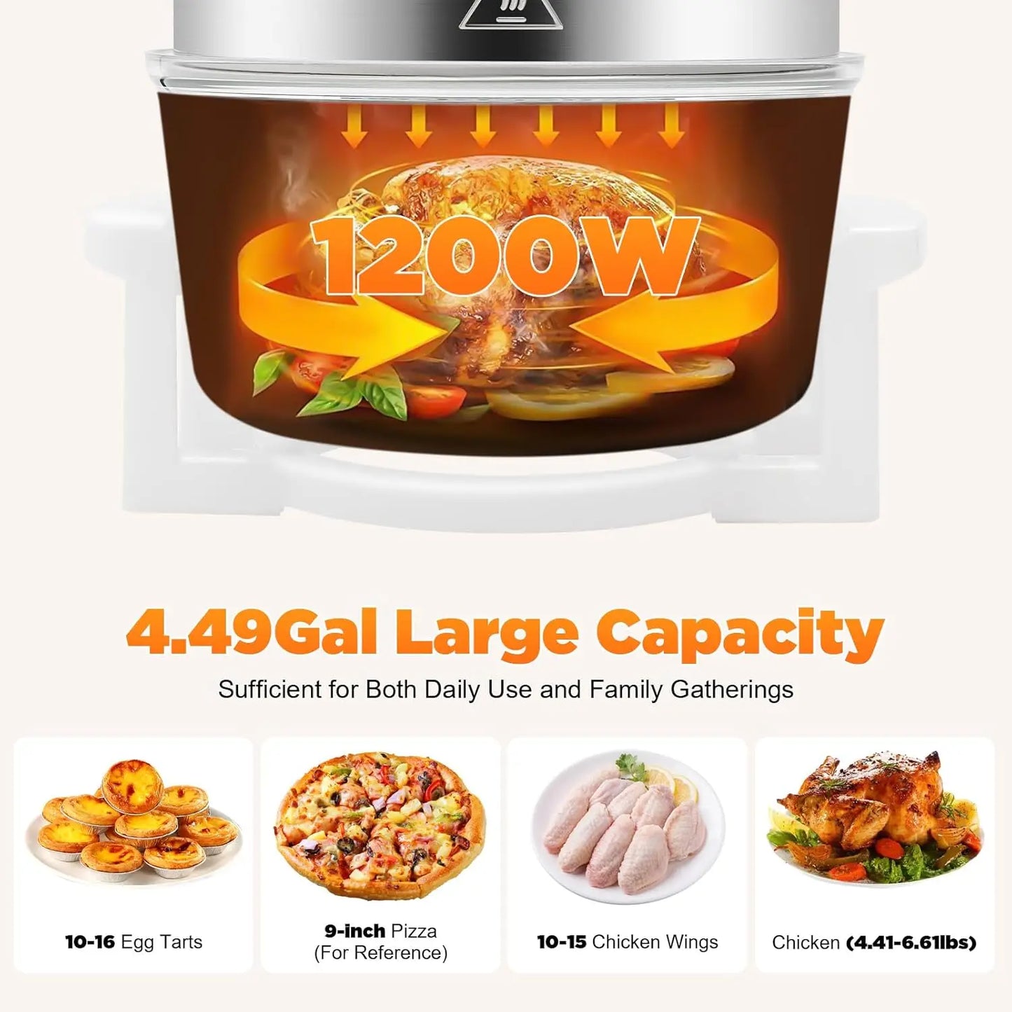 Turbo Air Fryer 18 QT Large Capacity