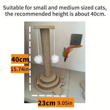 Durable Cat Scratching Post  Play Wand