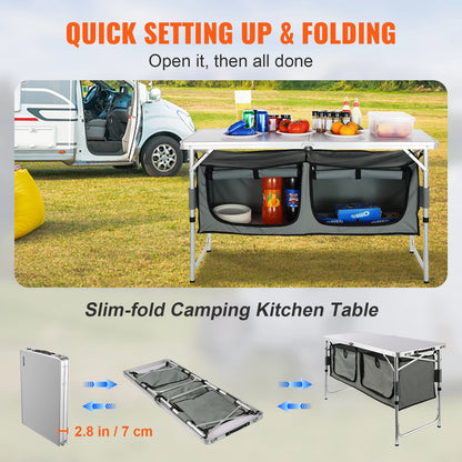 Folding Camping Table Outdoor Picnics BBQ RV