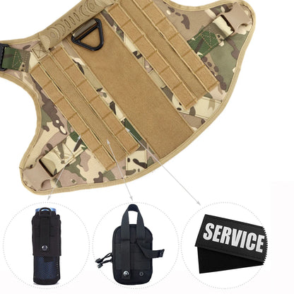 Tactical Dog Harness Leash Set  No Pull