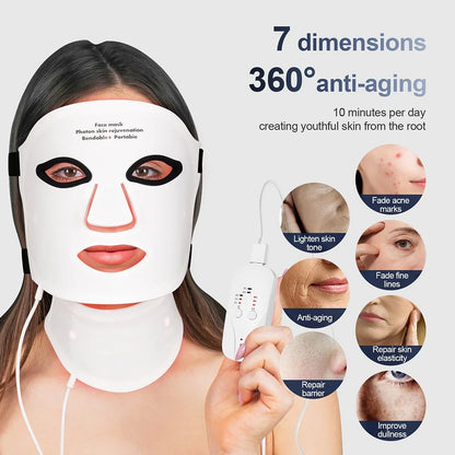 Silicone LED Face Mask  Infrared Therapy
