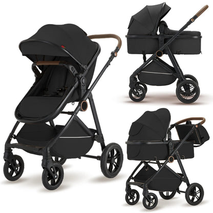 2 in 1 Baby Stroller Foldable  Adjustable Canopy