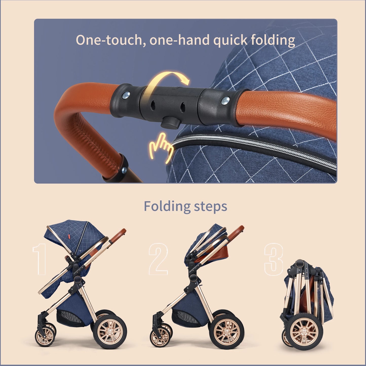 All-in-One Luxury Stroller Versatile 3-in-1