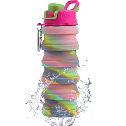 Silicone Collapsible Folding Sports Water Bottle