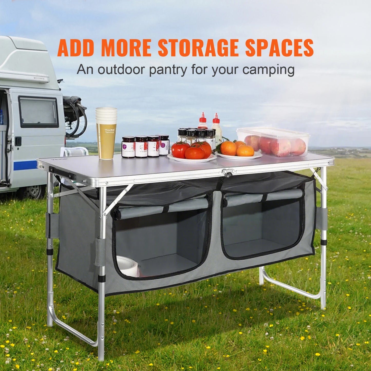 Folding Camping Table Outdoor Picnics BBQ RV