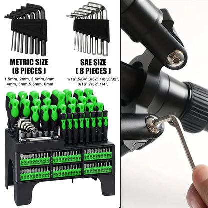 100pcs Screwdriver Set With Plastic Holder