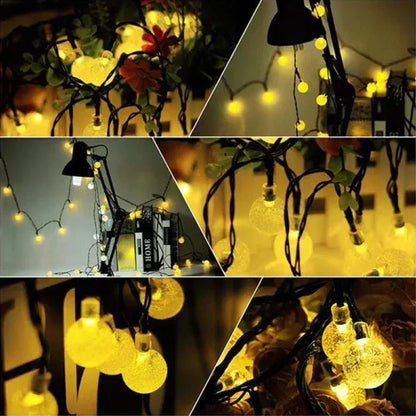 Solar String Lights Outdoor Crystal Fairy Light