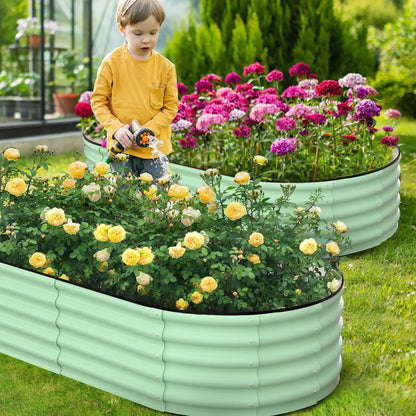 2-Pack Galvanized Steel Raised Garden Bed