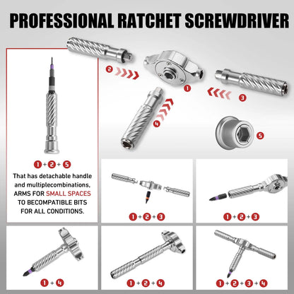 VMAN 66in1 Multifunction Ratchet Screwdriver Set