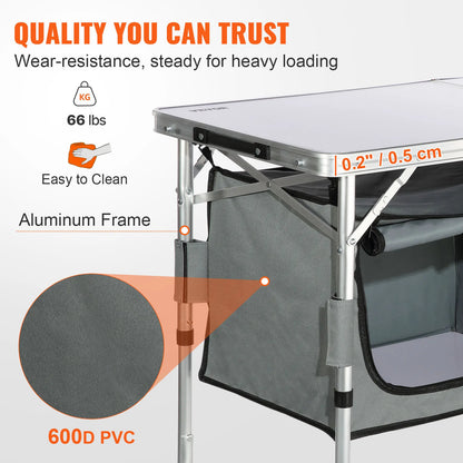 Folding Camping Table Outdoor Picnics BBQ RV
