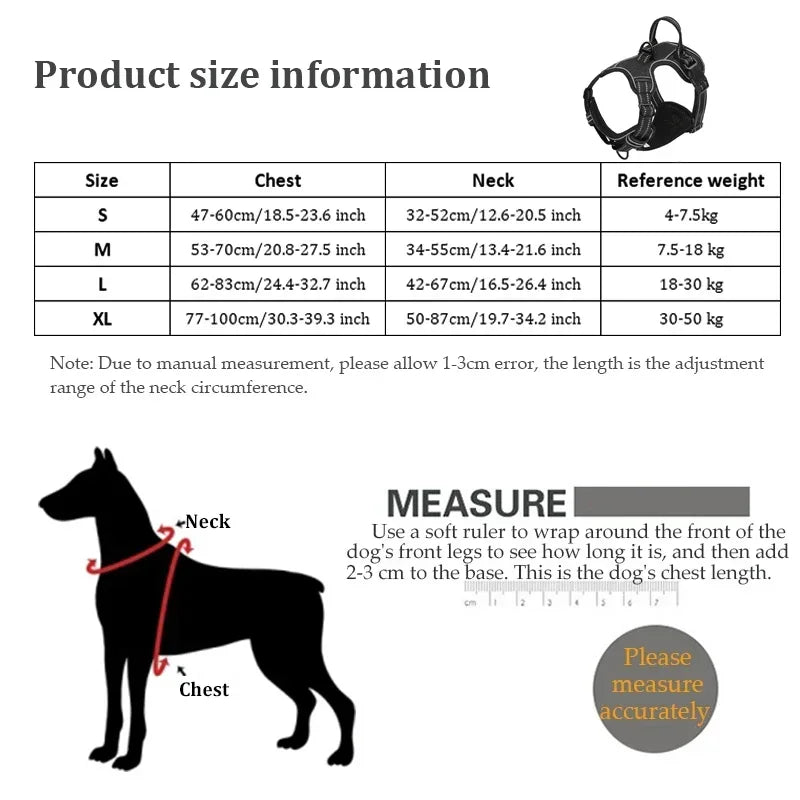Adjustable Nylon Dog Harness No Pull