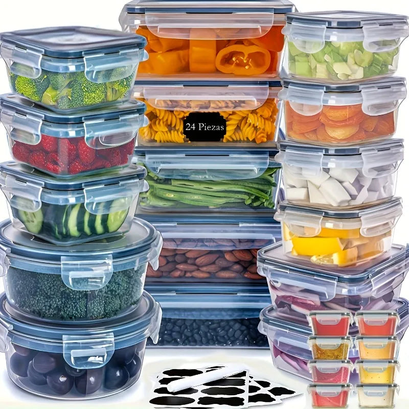 BPA-Free Food Storage Set - 24 Airtight Containers