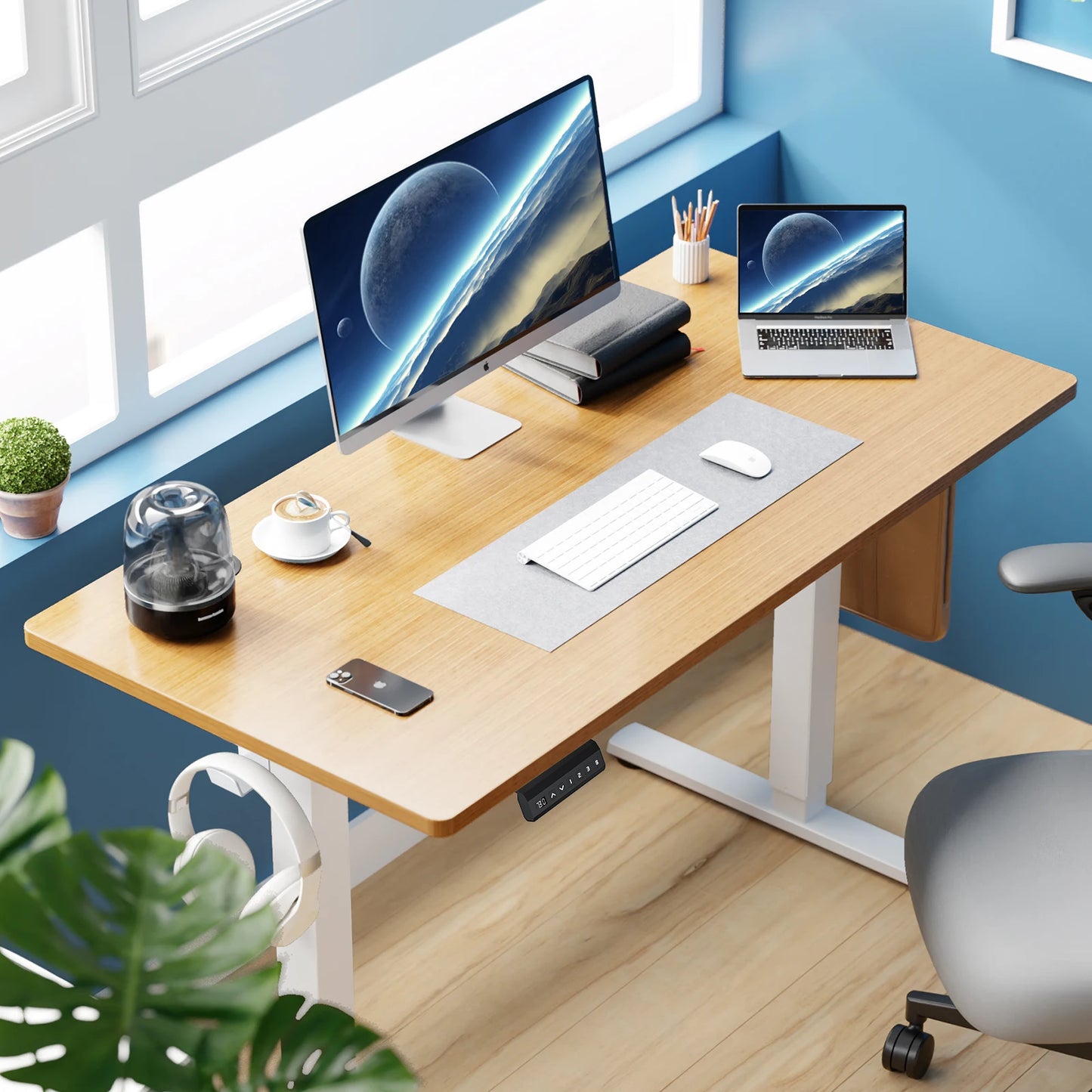 Electric Stand Sit Down Height Adjustable Desk