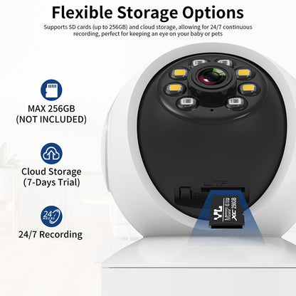 Indoor Security Camera 360° Color 2-Way Audio